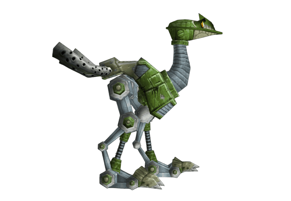 Grüner Roboschreiter
