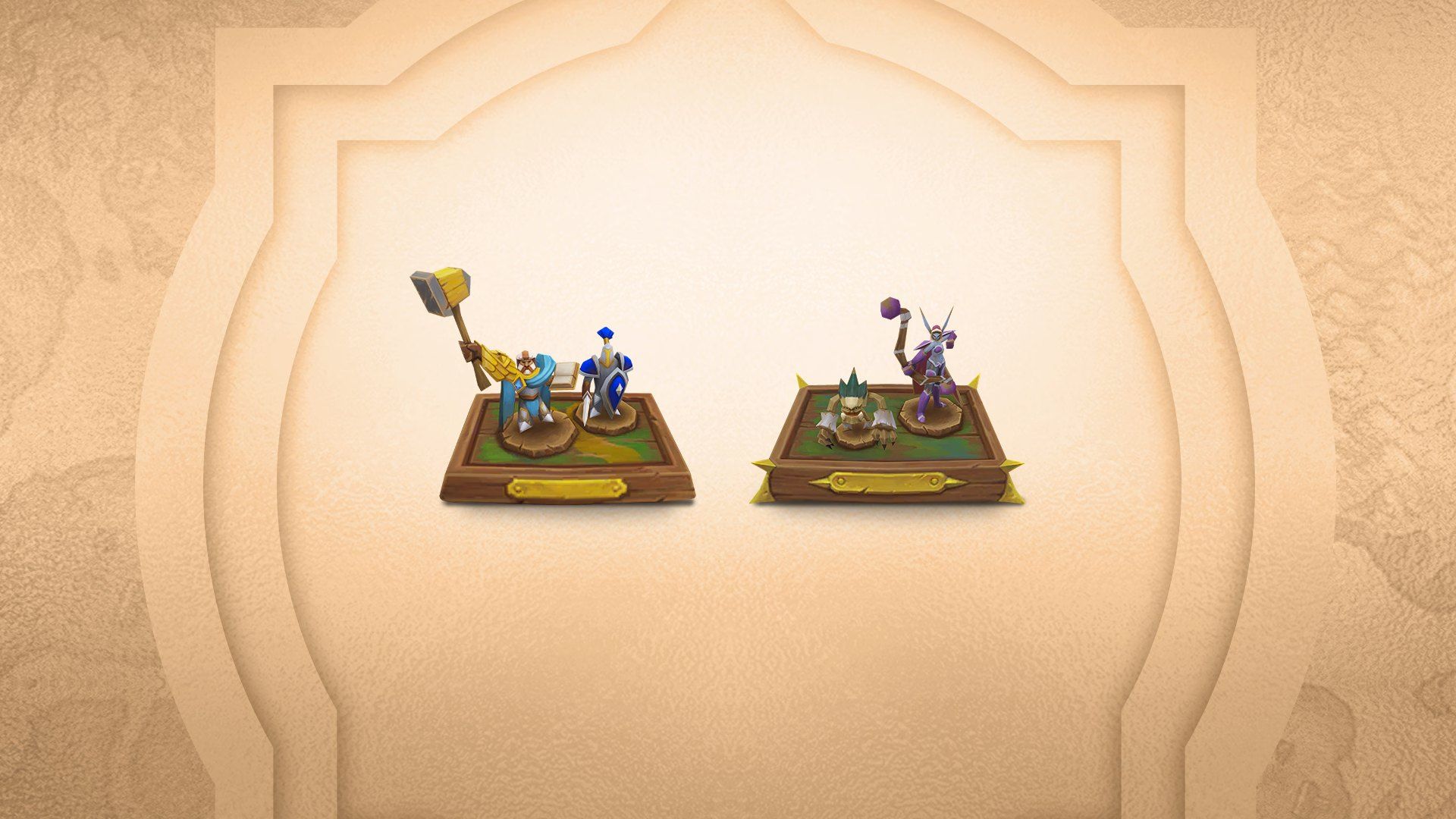 Decor items in the form of statuettes of Humans and the Forsaken